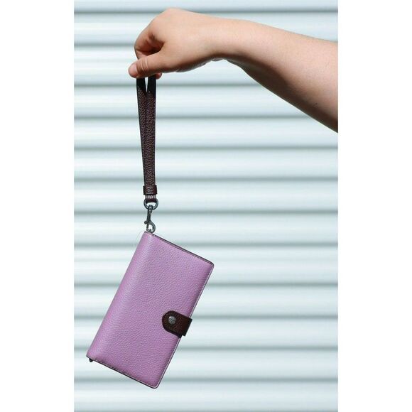 NWT Coach Leather Compact Wallet in Jasmine $195 - Picture 2 of 9